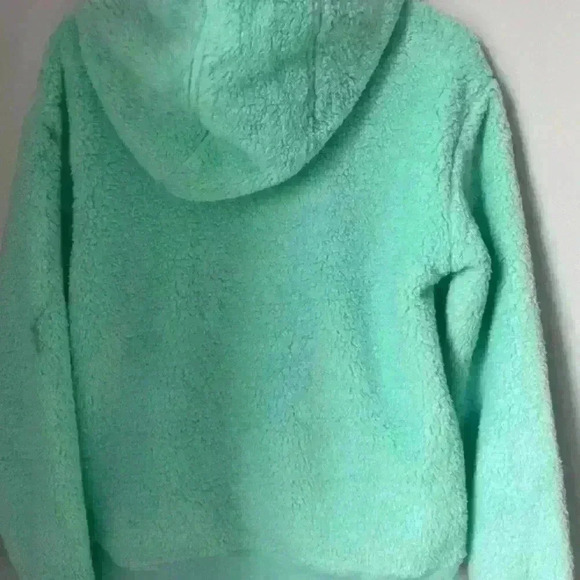 Athleta Girl So Snug Sherpa‎ Hoodie  with Pockets Green size XXL (16) - Picture 10 of 11